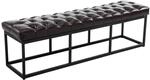 CLP Sitzbank Amun Kunstleder Schwarz braun/150 cm
