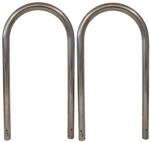 TRUTZHOLM 2x Fahrradanlehnb&uuml;gel 115 x 58 cm Edelstahl Durchmesser 60 mm Typ U