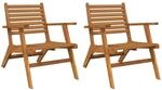 vidaXL Gartenst&uuml;hle 2 Stk. Massivholz Akazie
