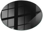 Tulup Tischplatte Farbe Schwarz Glatt Glastischplatte 90x90 cm Schwarz Tischplatte
