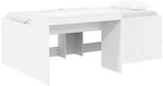 vidaXL Hochbett mit Schreibtisch f&uuml;r Kinder Wei&szlig; 98,5 x 200 cm 3422659