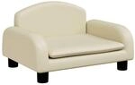 vidaXL Kindersofa Creme 50x40x30 cm Kunstleder 3196375