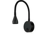 Licht-Erlebnisse LED Wandleuchte Schwarz Flexarm 41,5 cm Hoch Mit Schalter 4100...