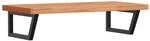 vidaXL Waschbeckenregal Wandmontage Stahl und Massivholz Buche 3302447