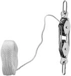 Xpotool Flaschenzug 180Kg 20M Nylon Handseilwinde Seilzug Umlenkrolle Hebezug