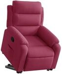 vidaXL Relaxsessel mit Aufstehhilfe Weinrot Samt 3205097