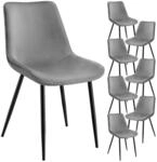 Tectake Set Stuhl Monroe Gepolstert In Samtoptik Ergonomische Sitzschale 8Er Set 59