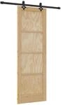 vidaXL Schiebet&uuml;r ORKDAL Natur 73,5 x 211 cm Massives Kiefernholz 3445540