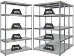 PROREGAL Mega Deal 4x Schwerlastregal Steel Eagle HxBxT 180x120x40 cm Fachlast...