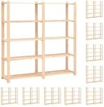 vidaXL Lagerregale 5 B&ouml;den 10 Stk 170x38x170cm Massivholz Kiefer 500kg 3051112