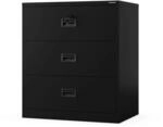JAN NOWAK Aktenschrank aus Metall SARA XL V3 102x90x60 cm Schwarz