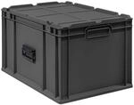 PROREGAL Eurobox Nextgen Portable HxBxT 33,5x40x60cm 65 Liter Schwarz Eurobeh&auml;lter