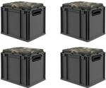 PROREGAL Sparset 4x Eurobox Nextgen Seat Box Camouflage HxBxT 36,5x30x40cm 30...