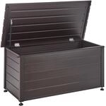 Beliani Truhe CAMPALTO Dunkelbraun 60x123x60