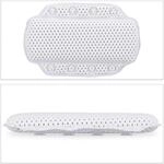 Relaxdays Badewannenkissen PVC Schaum Wei&szlig; mit Saugn&auml;pfen Rutschfest 30,5 cm x 19,5