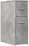 vidaXL Badschrank Schmal mit Rollen Betongrau Holzwerkstoff 855280