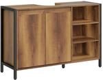 SoBuy Waschbeckenunterschrank 90cm Breit mit U-Aussparung Waschtischunterschrank mit
