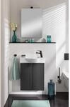 Fackelmann Mini-Waschtischunterschrank SBC 52 cm x 60 cm x 24,3 cm Schwarz Matt