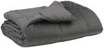 vidaXL Sommerdecke Gepolstert Hellgrau 240 x 260 cm Mikrofaser 42025928