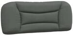 vidaXL Kopfteilkissen Hvar Dunkelgrau 100 cm Stoff 3207717