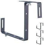 Relaxdays Blumenkastenhalter 4er Set Metall Anthrazit Verstellbar Ohne Bohren 17 x 2