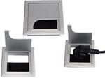 SOTECH CAVO Kabeldurchlass Kabeldose Eckig 80 x 80 mm Silber Eloxiert