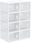 HOMCOM DIY Schuhschrank Kunststoff Transparent 28L x 36B x 21H cm