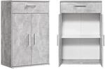 mokebo Midischrank in Grau Der Praktische Mehrzweckschrank oder Aufbewahrungsschrank
