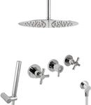 PaulGurkes Unterputz Regendusche Komplett Set aus Edelstahl 30 cm...