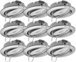 Oktaplex 9er Set LED Spot Dijon Schwenkbar inkl. LED Modul Warmwei&szlig; 2700K...