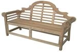 Lex Premium Teak Gartenbank f&uuml;r 3 Personen Sitzbank Parkbank Elegant Natur 197 cm