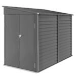 Outsunny Gartenhaus Metall 143 x 270 x 202 cm Dunkelgrau