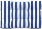 vidaXL Palettenkissen Blau Wei&szlig; Gestreift 120x80x12 cm Stoff 360528