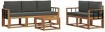 vidaXL Outdoor-Sofagarnitur Natur und Anthrazit Massivholz Akazie 3366020