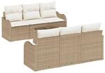 vidaXL Gartensofa-set Beige 55 x 55 x 37 cm Poly-Rattan 3345591