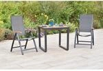 Merxx Toblino Set 3-tlg. 2 Klappsessel Balkon-Tisch Ausziehbar