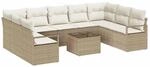 vidaXL Garten-Sofa-Set 10-Tlg Beige Poly Rattan 3346551
