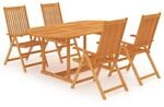 vidaXL 5-tlg Garten-Essgruppe Massivholz Teak Modell 1