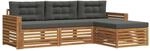 vidaXL Outdoor-Sofagarnitur mit Kissen 4-Tlg Natur und Anthrazit 3373267