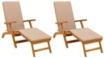 vidaXL Liegestuhl Verstellen und Klappen 2 Stk 55 x 146 x 91 cm 42025010