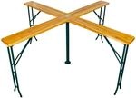 CHEFGASTRO Bierzelttisch XXL Klappbar Mit Schirmhalterung HxBxT 102x240x30cm