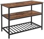 Vasagle K&uuml;chenregal 3 Ablagen 60 cm x 120 cm x 90 cm Braun-Schwarz