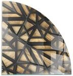 Tulup Glasplatte f&uuml;r Kamin Geometrie mit Holz Glas unter Kamin Quartal 100x100 cm