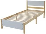 okwish Holzbett 90&times;200 Jugendbett mit Kopfteil und Lattenroste ohne Matratze