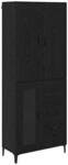 vidaXL Highboard Schwarz Eichen-Optik 69,5 x 34 x 180 cm Holzwerkstoff 3416237
