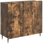 vidaXL Sideboard Ger&auml;ucherte Eiche 89 x 34,5 x 82 cm Holzwerkstoff 894420