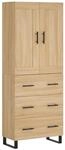 vidaXL Highboard Sonoma-Eiche 69,5x34x180 cm Holzwerkstoff 3199772