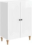 vidaXL Sideboard Hochglanz Wei&szlig; 66 x 34,5 x 90 cm Holzwerkstoff 894129