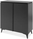 Furn.Design Kommode Grau Schiefer 88 x 92 cm 2-t&uuml;rig 3 F&auml;cher Modern Visby