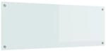 vidaXL K&uuml;chenr&uuml;ckwand Wei&szlig; 110 x 40 cm Geh&auml;rtetes Glas 42001286